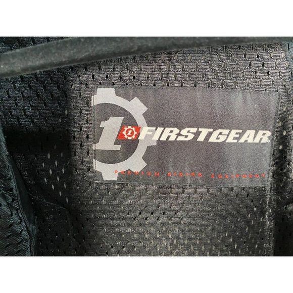 First Gear Men's Protective Riding Jacket Gray Black Size Medium - Picture 8 of 8